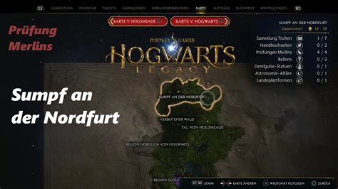 merlins prüfung sumpf an der nordfurt|Hogwarts Legacy Merlins Prüfung: Alle Rätsel einfach lösen